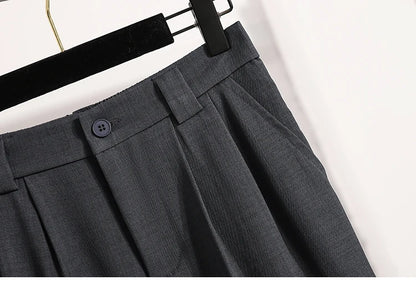 Korean High Waist Suit Casual Trousers