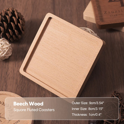 Wood Coasters Beech Coasters Heat Resistant