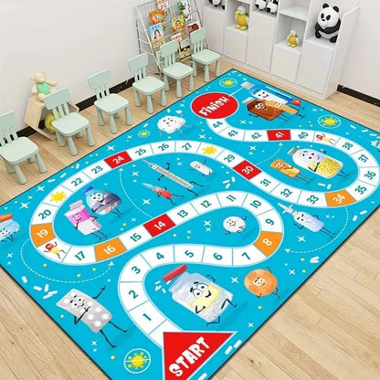 Snakes and Ladders Game Pattern Carpet Floor Mat