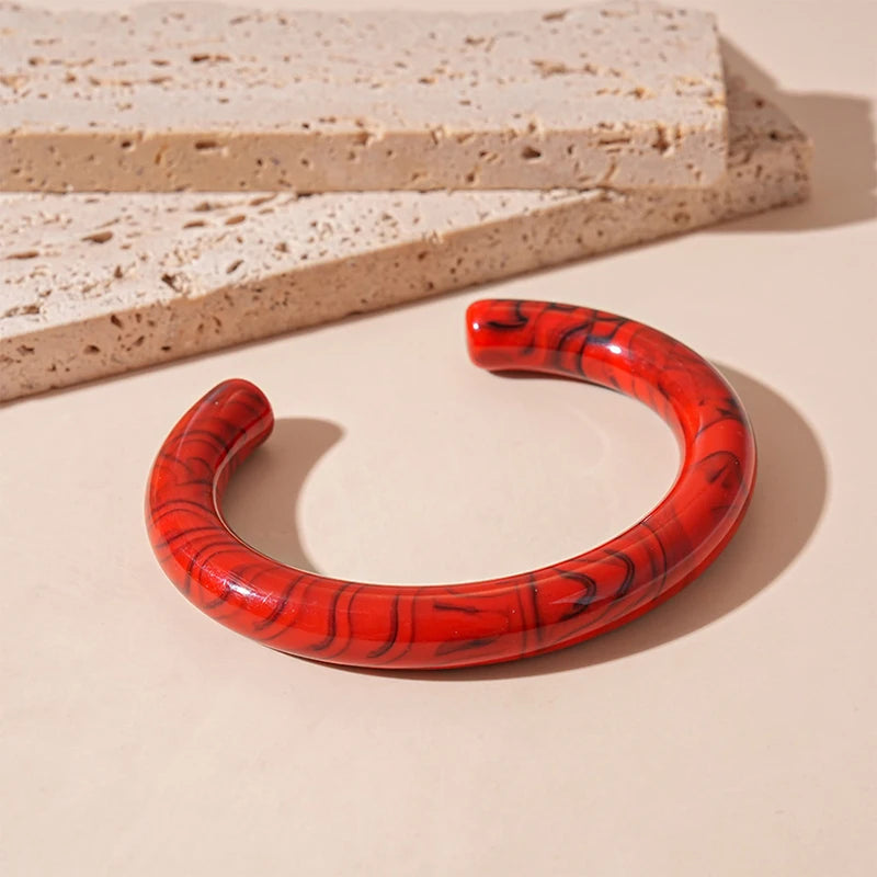 Acrylic Cuff Geometric Open Bracelet