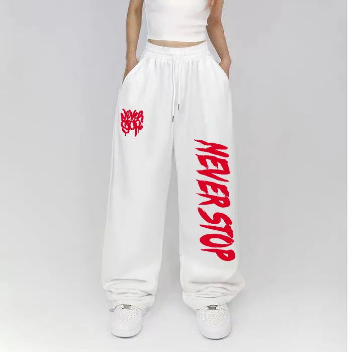 Black White Sweatpants Street Dance Hip-hop Sports Pants