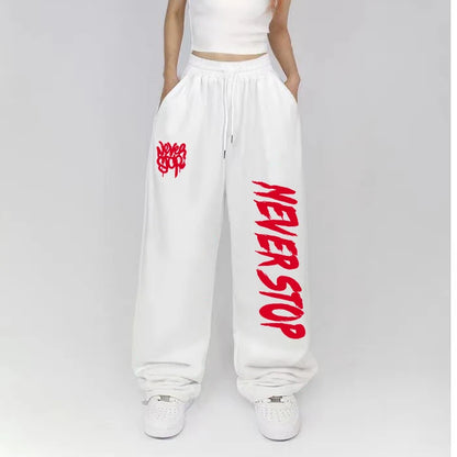 Black White Sweatpants Street Dance Hip-hop Sports Pants