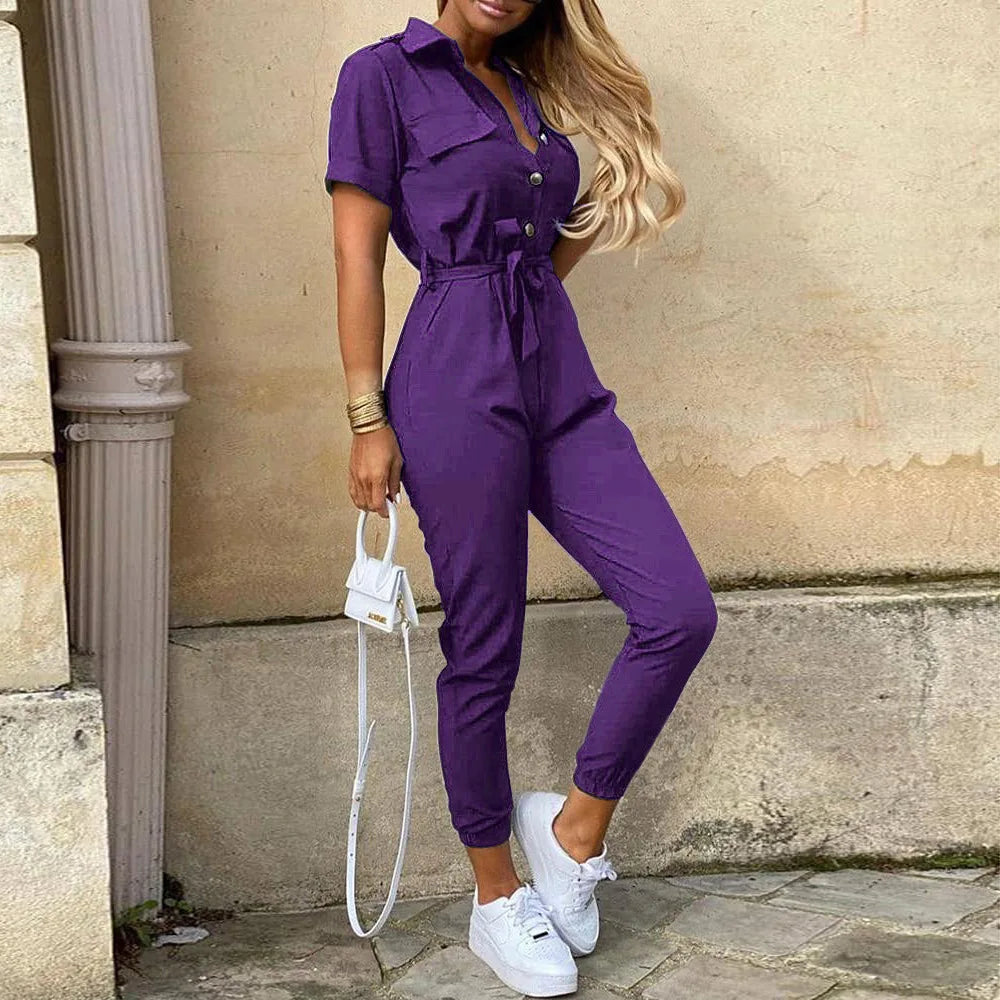 Casual Slim Fit Jumpsuit Pants