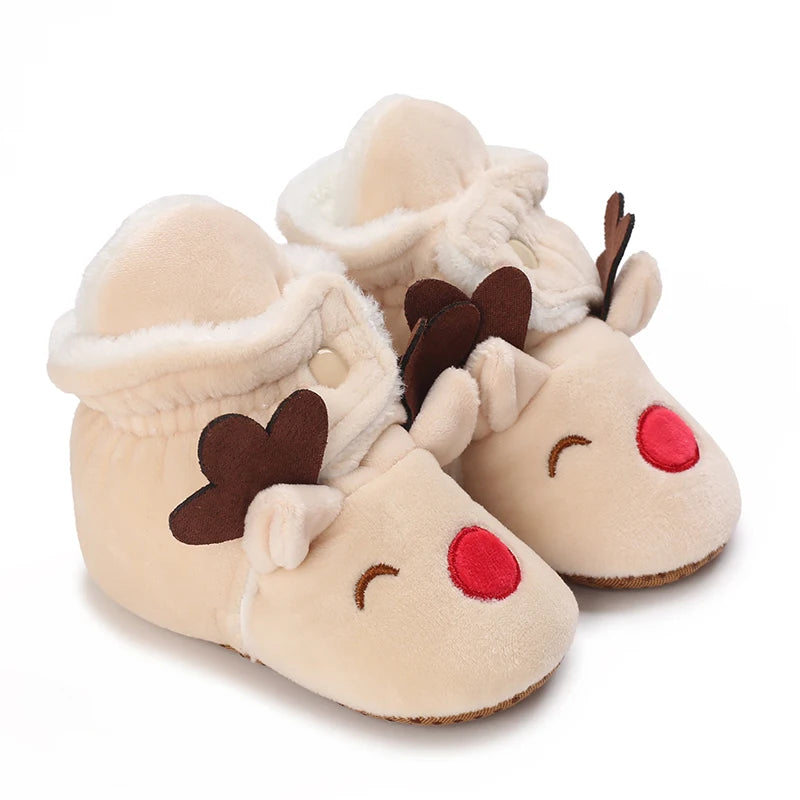 Winter Newborn Boys and Girls Cute Cartoon Cotton with Soft Sole and Warm Boots