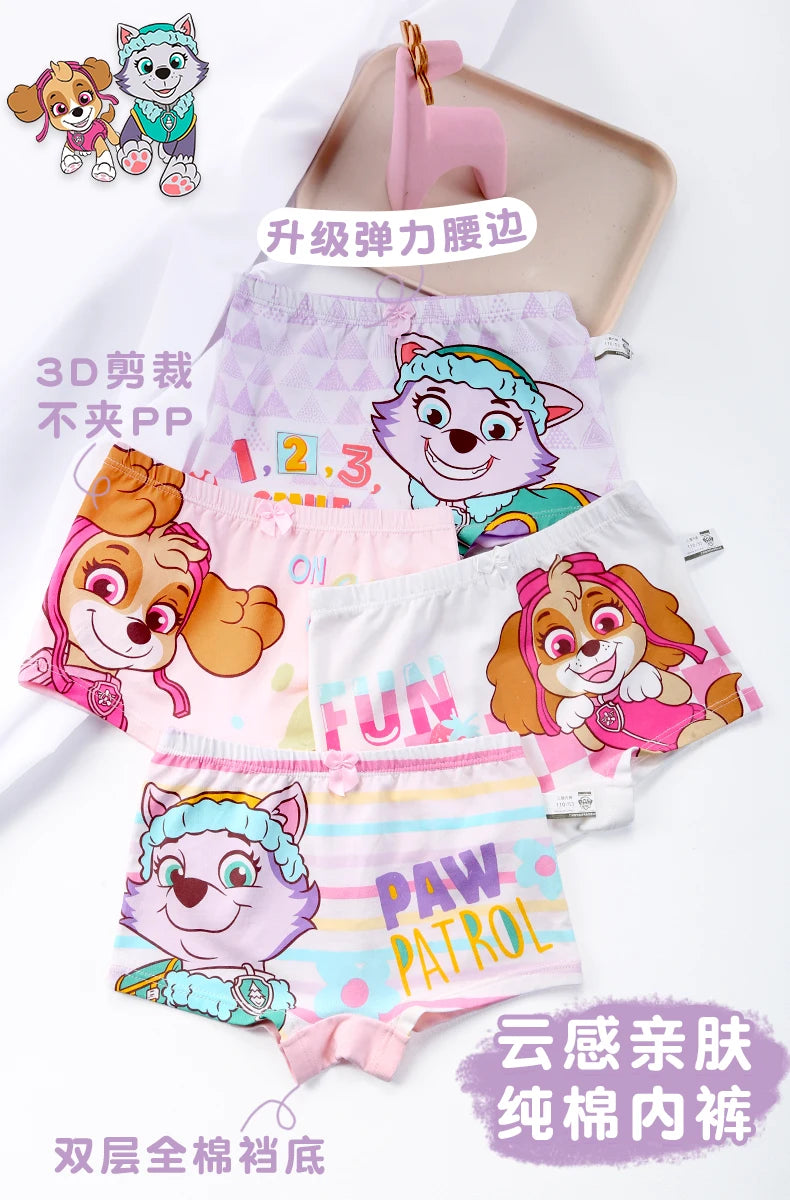 Genuine Paw Patrol 4PCS Kid Brief Cartoon Painting Underwear