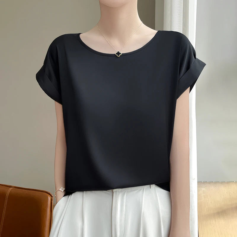 Silk Camisole Thin Vest Satin  Shirt
