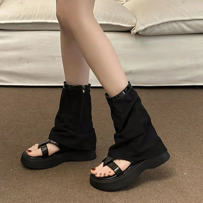 DANA heightening pants tube short boots