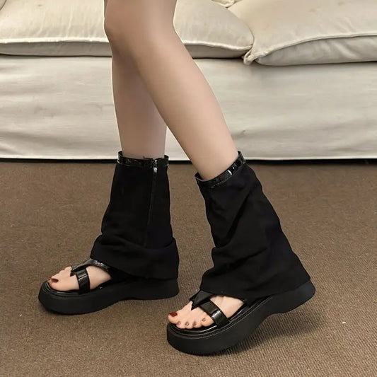 DANA heightening pants tube short boots