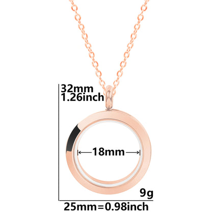Twist Locket Pendant Photo Floating Charm Necklace