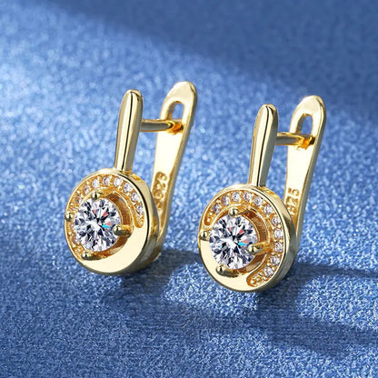 925 Silver Needle Princess Crystal Square Zircon Drop Earrings
