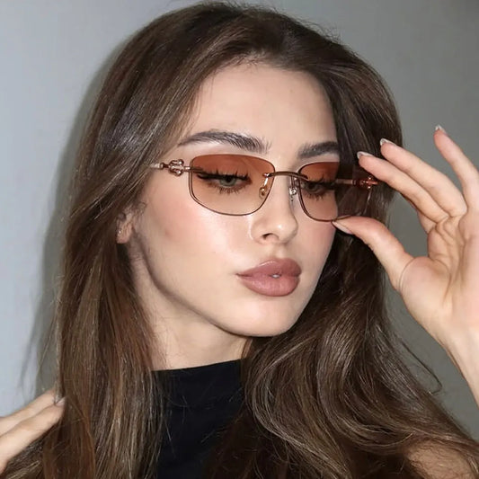 Sunglasses INS Popular Frameless Irregular Polygon Sunglasses