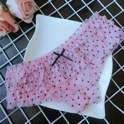 Sexy Low Waist Lingerie Cute Sweet Underwear Cake Layer Lace Briefs