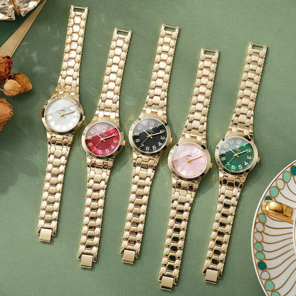 Elegant Arabic Dial Bracelet Strap Ladies Quartz Wristwatches