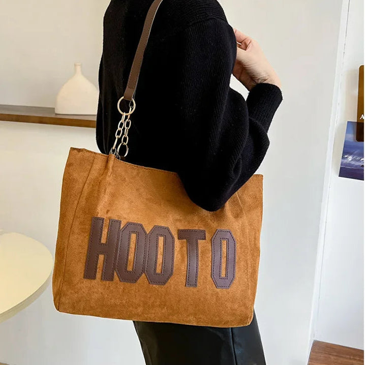 Letters Tote Canvas Campus Handbag Bolsa