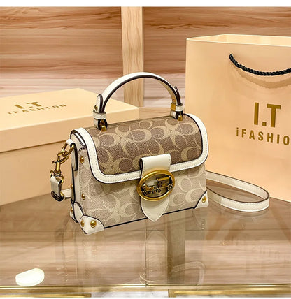 Small crossbody portable box bag