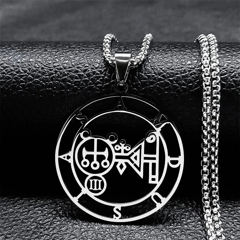 Sigeal Sigil De Lucifer Stainless Steel Satan Necklace