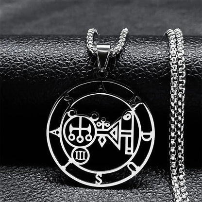 Sigeal Sigil De Lucifer Stainless Steel Satan Necklace