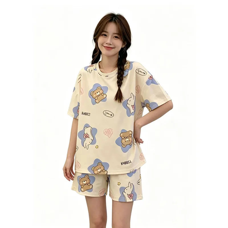 Short Summer Pajamas Sleep Lounge Pajamas Sets