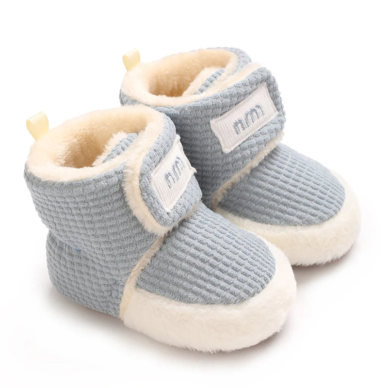 Winter Snow Soft Sole Anti Slip Flat First Walking Baby Shoes -+0-18