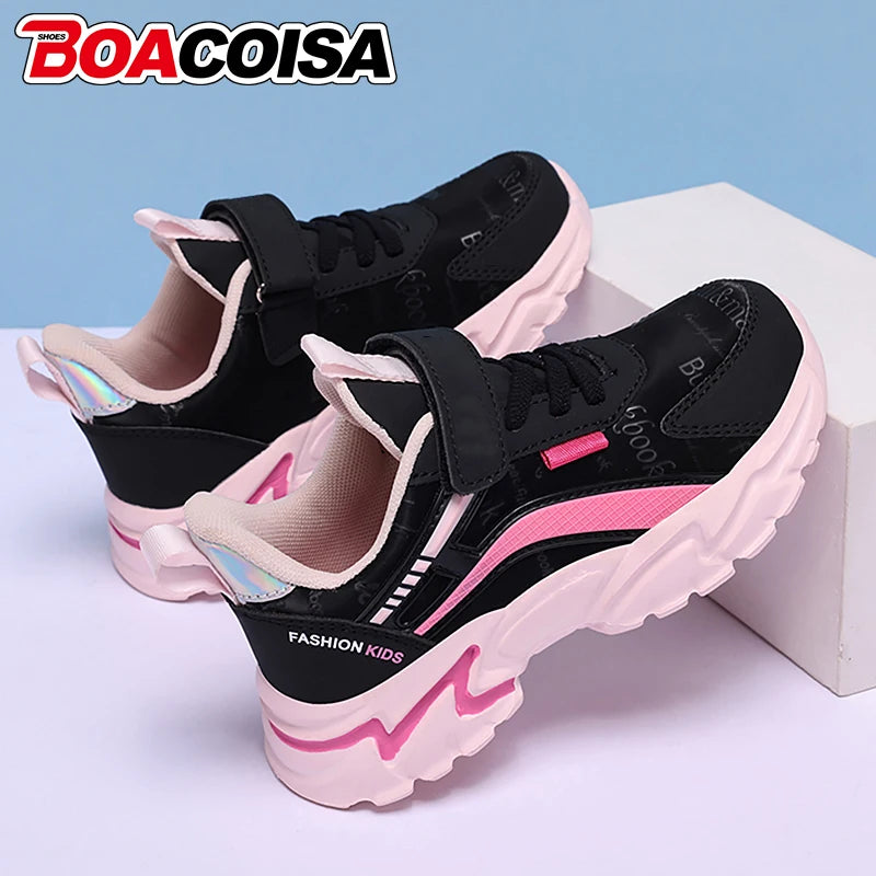 Children's Leather Walking Running Sneakers