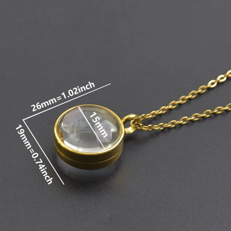 Twist Locket Pendant Photo Floating Charm Necklace
