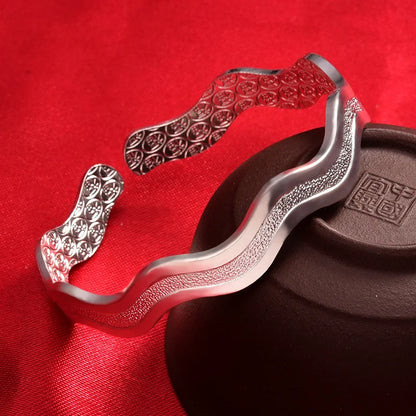 DANA 925 sterling silver Frosted wave Star River bracelets