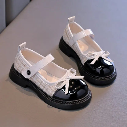 Leather Bowknot Mary Jane Shoes