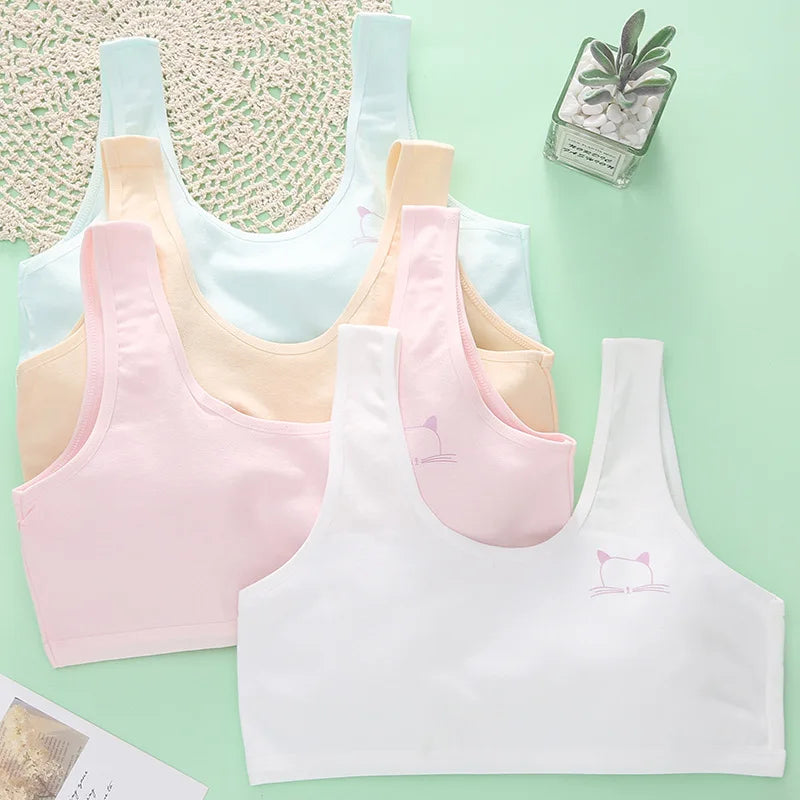 Girls' Underwear Small Vest Bra Cartoon a Cotton Bra