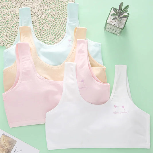 Girls' Underwear Small Vest Bra Cartoon a Cotton Bra