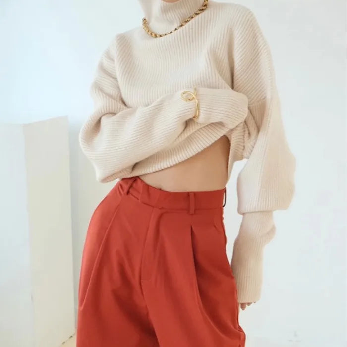 Loose Casual Versatile Long Sleeve Knit Sweater Pullovers