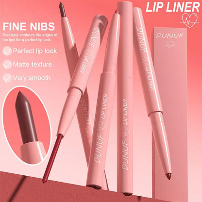 Matte Lip liner Pen 12Color Waterproof Fine Lipstick Slim Lip Outline Contour Makeup