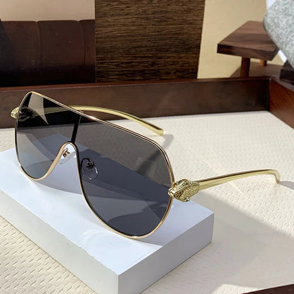 Vintage Luxury Metal Oversized Punk Sunglasses
