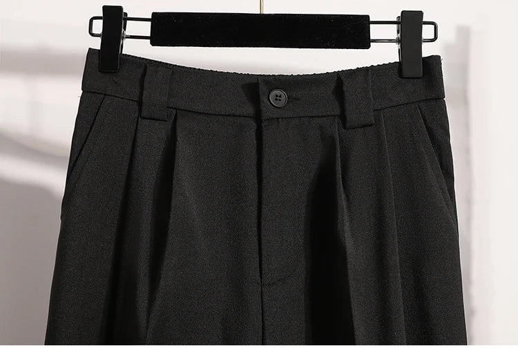 Korean High Waist Suit Casual Trousers