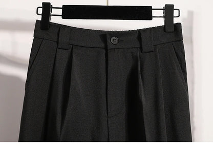 Korean High Waist Suit Casual Trousers