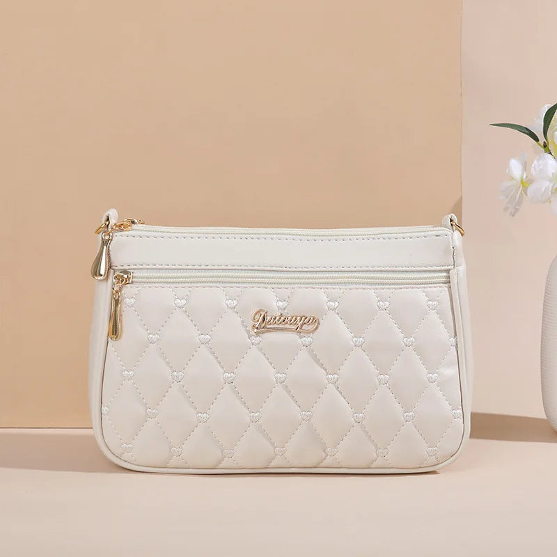 PU Leather Crossbody Large Capacity Embroidery Thread Small Handbags