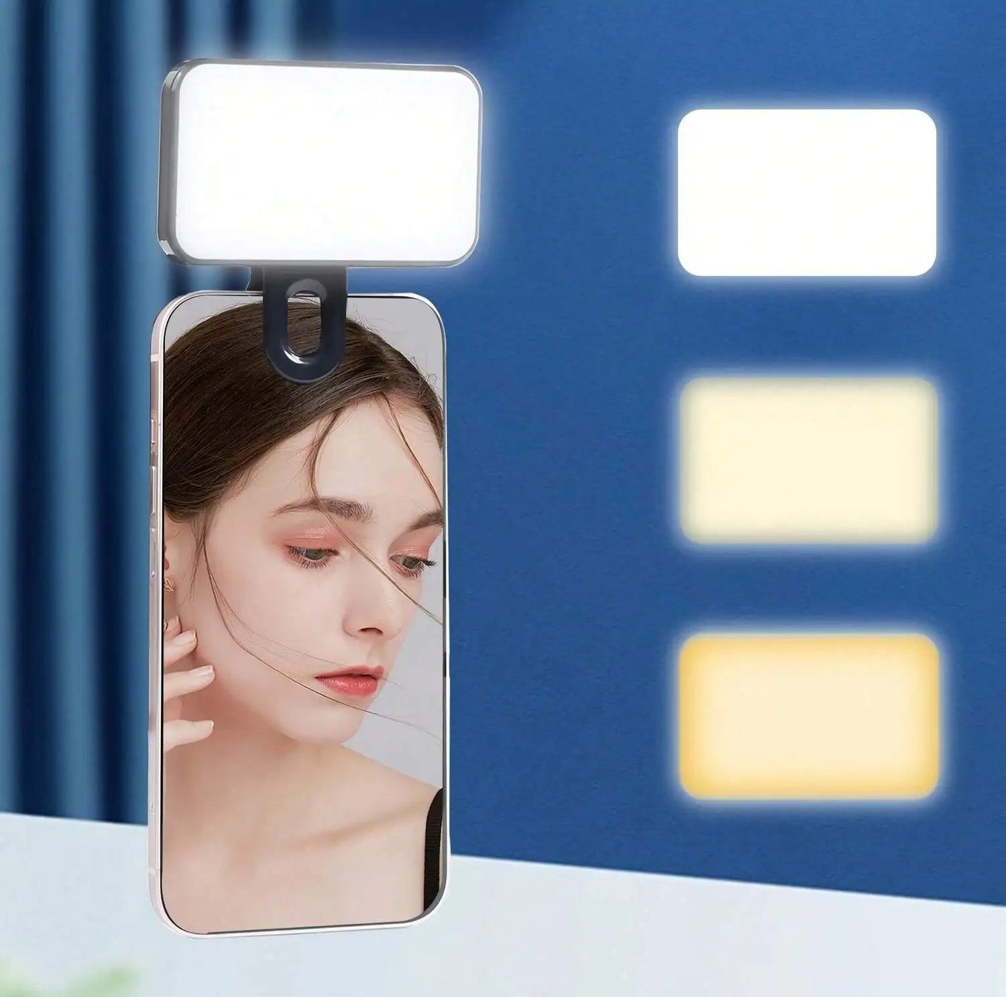 3 Modes Rechargeable Led Selfie Ring Light With Phone Clip