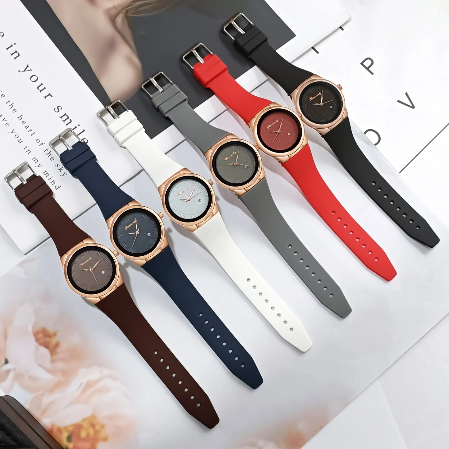 DANA Quartz Sports Silicone Strap watches