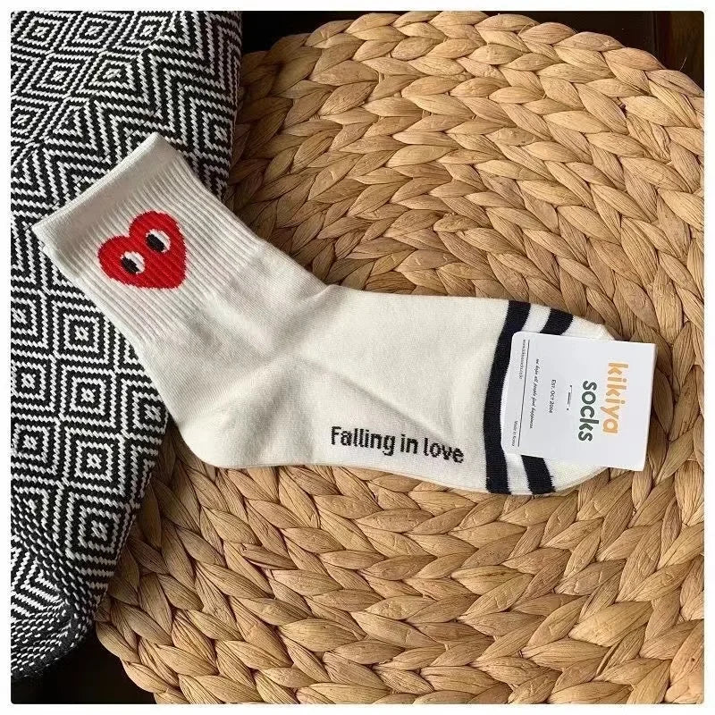 Korean Polka Dot Love Socks