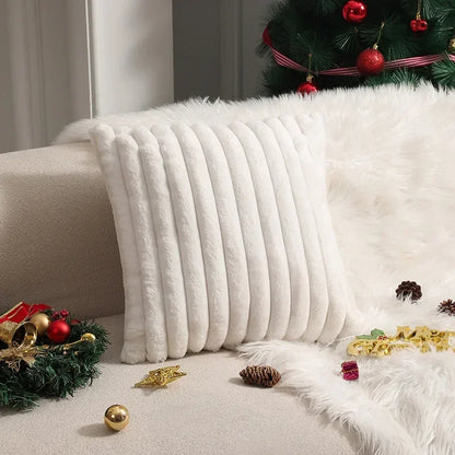 Faux Rabbit Fur Cushion Cover Plush Pillow Cover