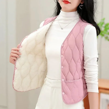 Cotton V-neck Sleeveless Vest