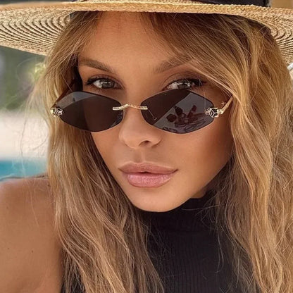 Diamond Shape Leopard Sunglasses