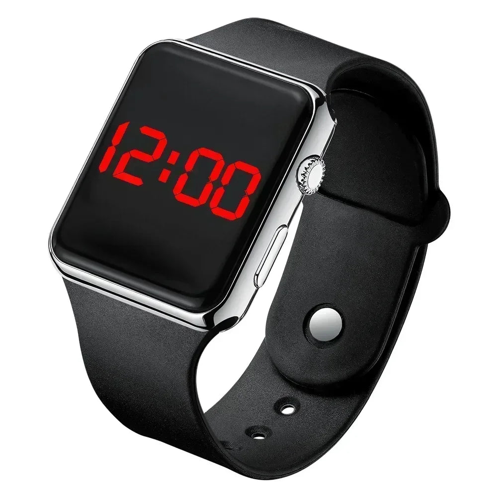 Digital Electronic Square LED Sport Wristwatch