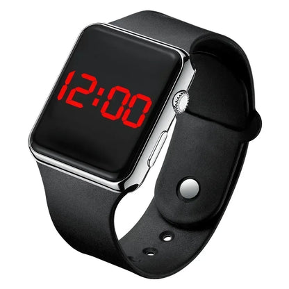 Digital Electronic Square LED Sport Wristwatch