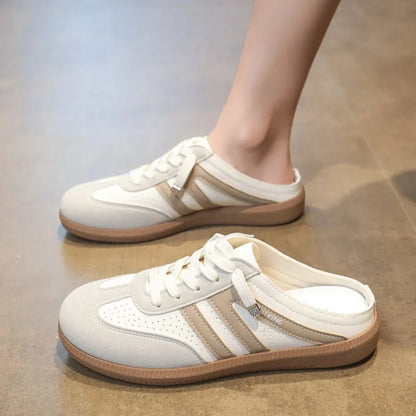 Elegant Round Head Sexy Breathable Half Slippers Shoes