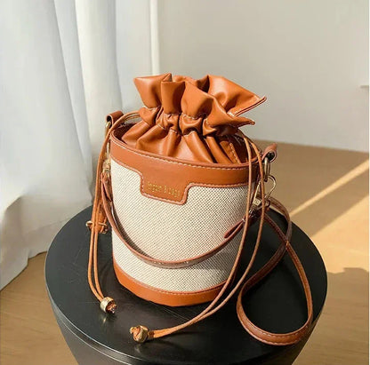 Cylinder PU Leather Crossbody Bag