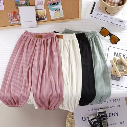 Thin Mosquito Candy Color Kids Boys Girls Baby Pants