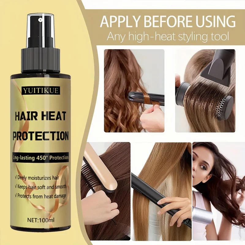 Hair heat protection spray