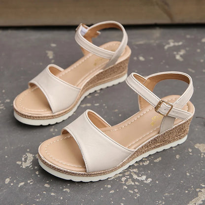 Lightweidght Wedge Ankle Strap Platform Thick Sole Non Slip Sandals