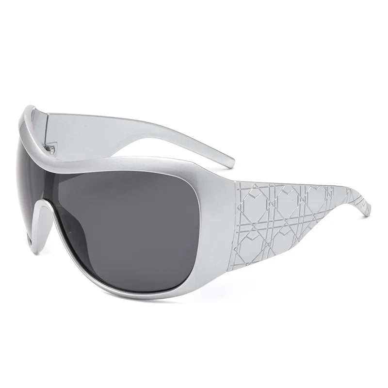 Oversized Y2K square shield sexy Sunglasses