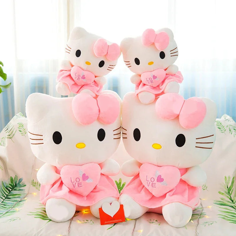 Sanrio Kitty Plush Toys Pillow 25cm Kawaii Anime KT Cat Plush Doll